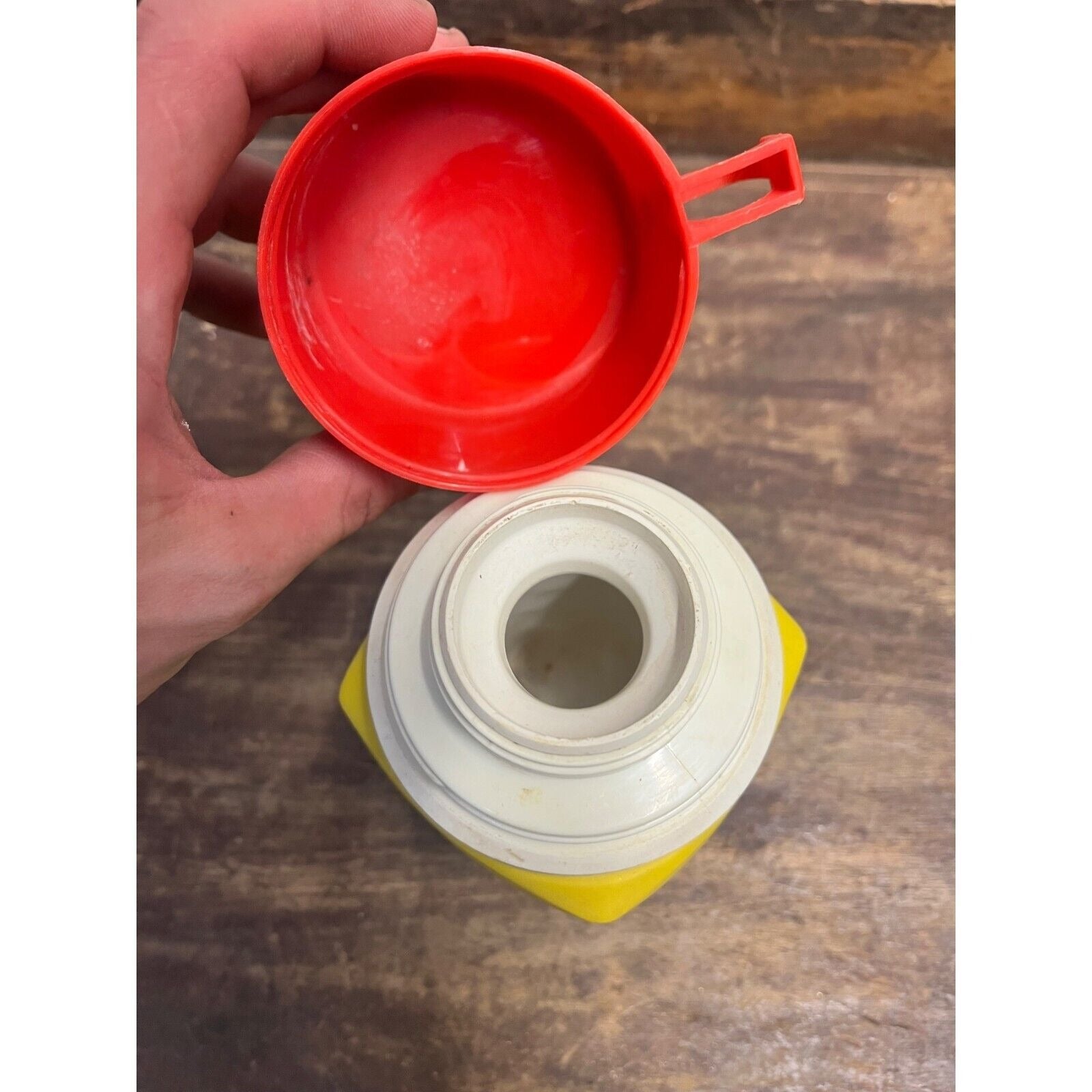 Vintage 1973 Little Orphan Annie Comic Red Yellow Plastic Thermos