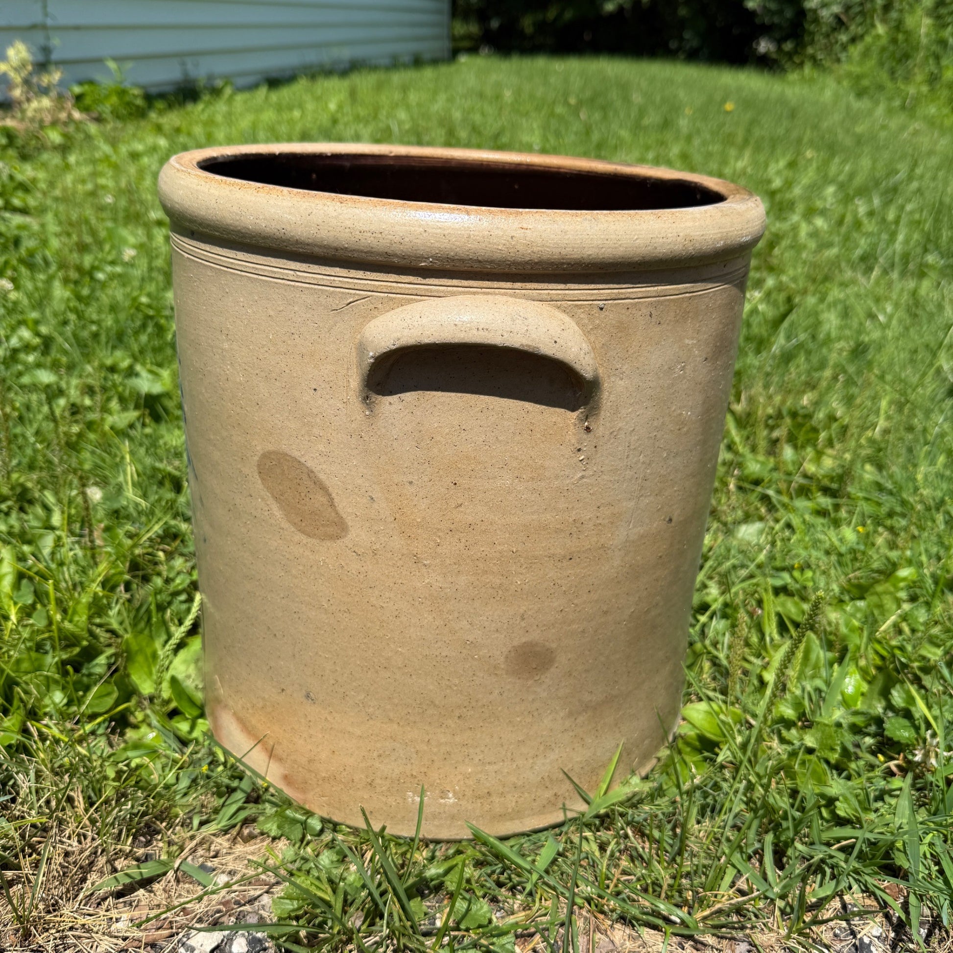 Antique Red Wing Cobalt Decorated 4 Gallon Salt Glaze Early