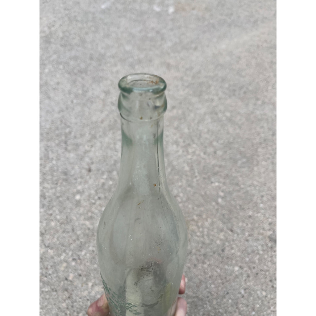 RARE Vintage Xavier Ruesch Chicago Heights IL ILL Embossed Soda Pop Bottle Quart