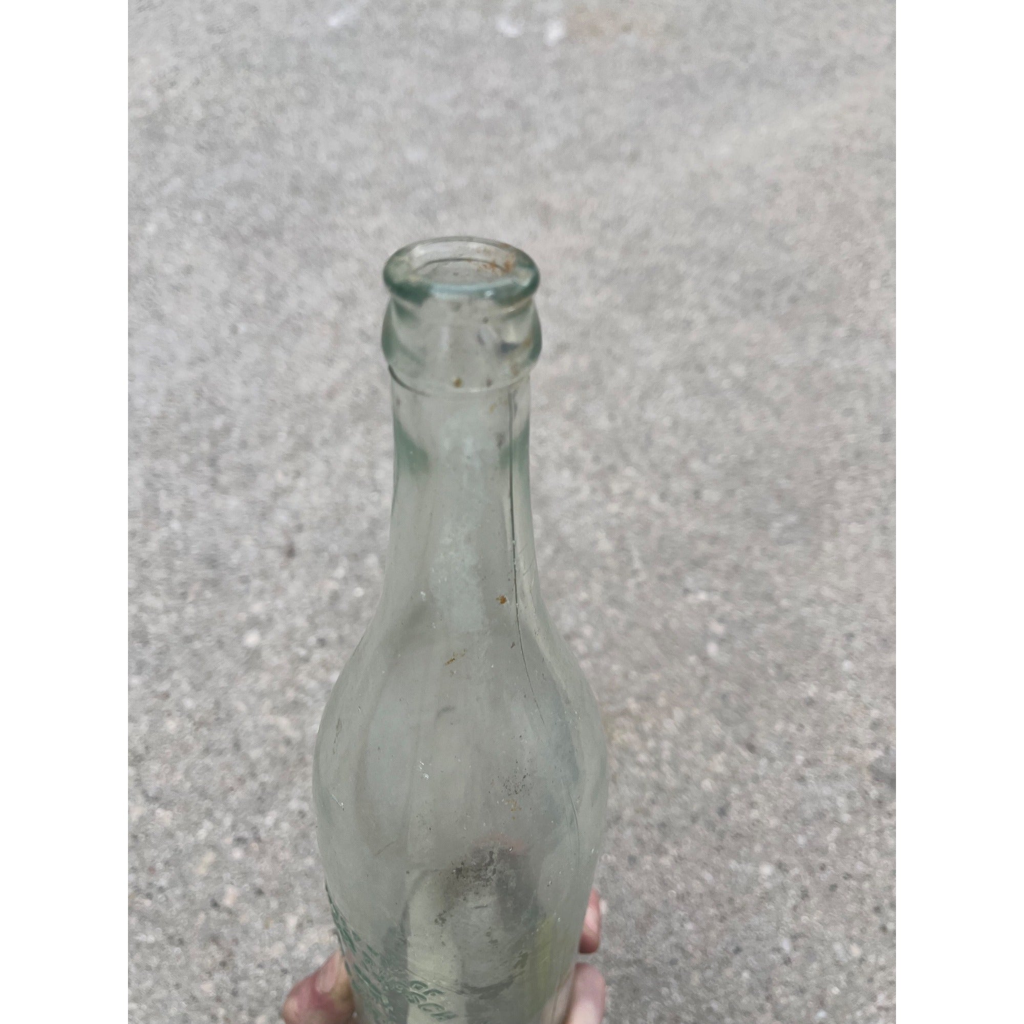 RARE Vintage Xavier Ruesch Chicago Heights IL ILL Embossed Soda Pop Bottle Quart
