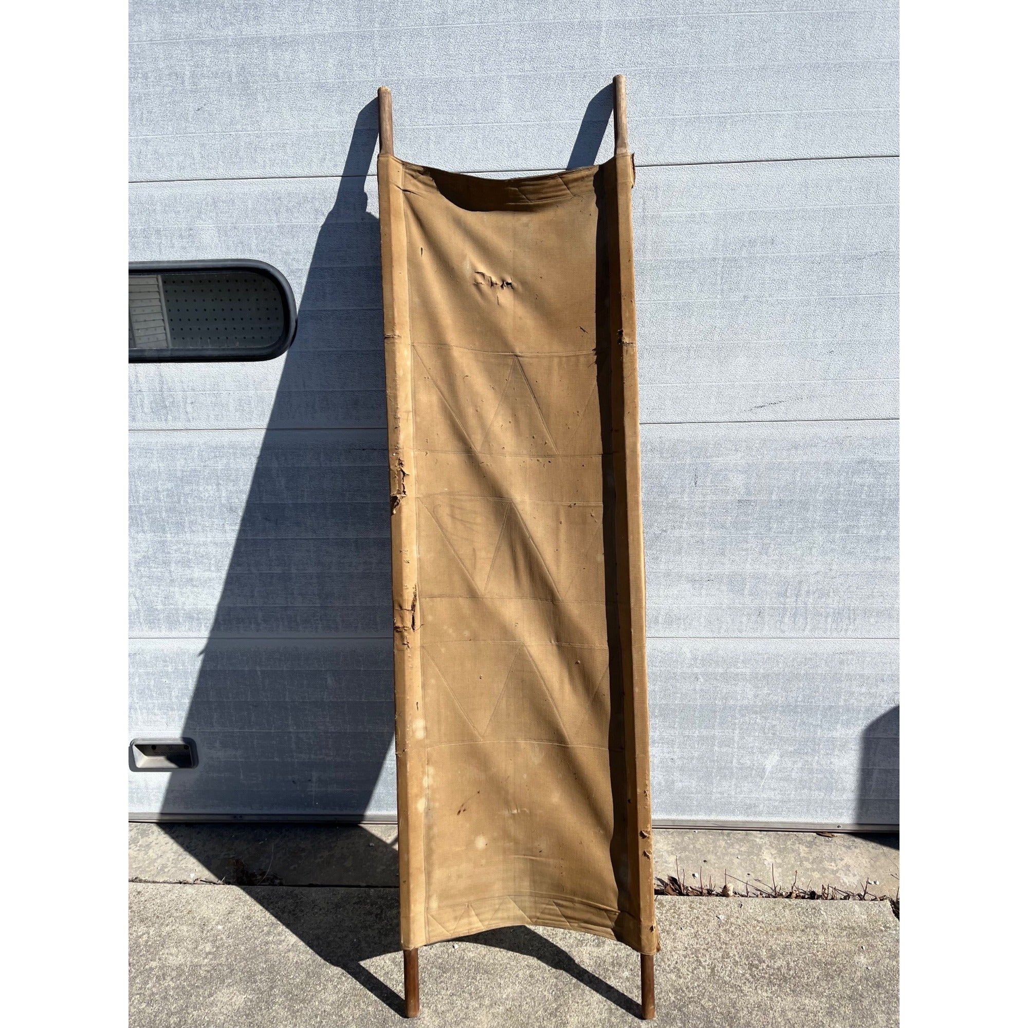 Vintage WWII Era US Army Canvas Stretcher Cot First Aid Medic