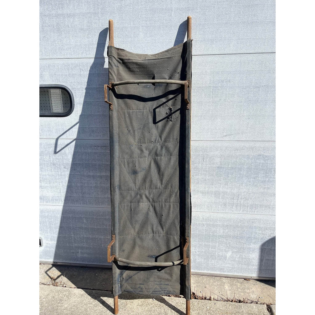 Vintage WWII Era US Army Canvas Stretcher Cot First Aid Medic