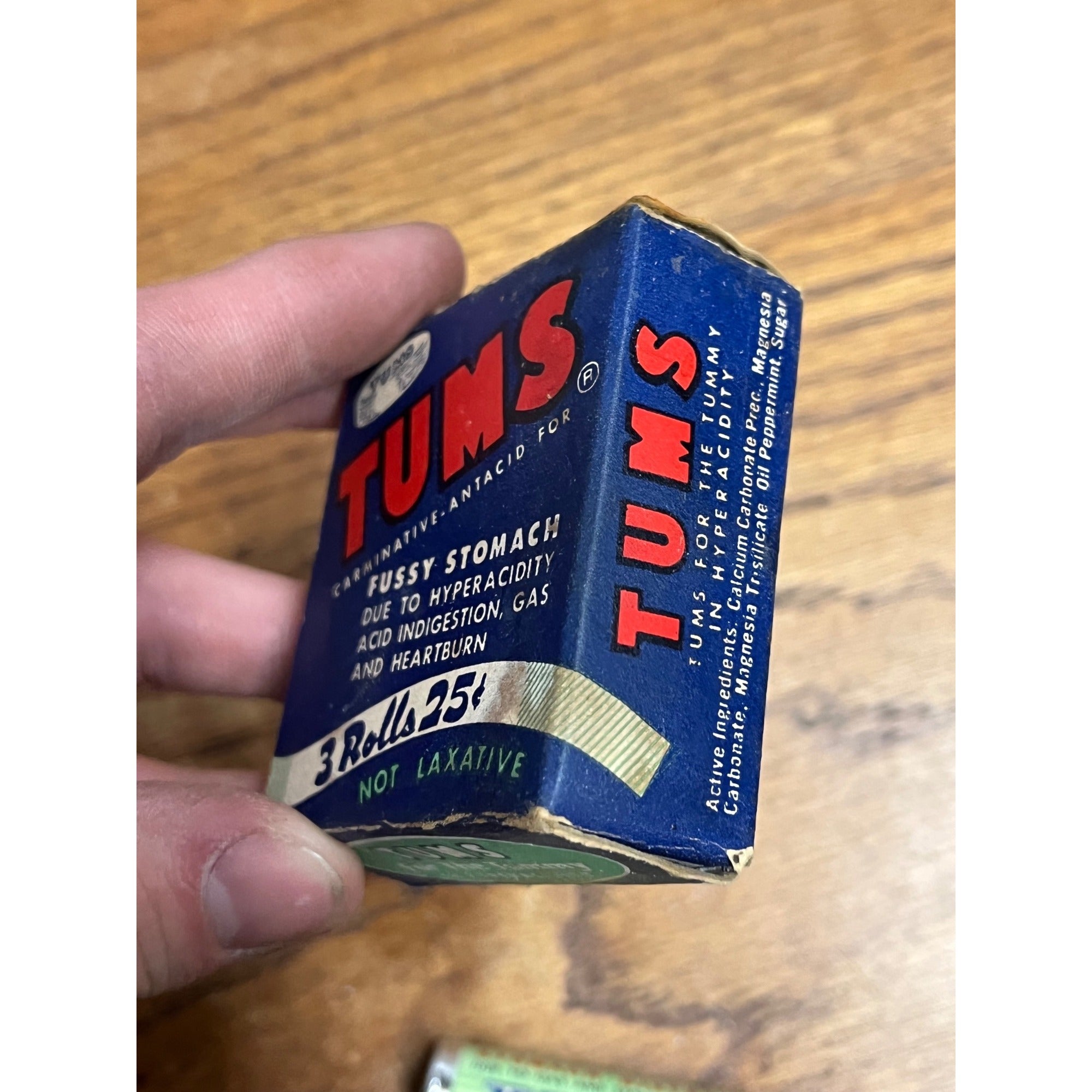 Vintage TUMS box, with 1 Roll Pharmacy Drug tore Collectible NOS