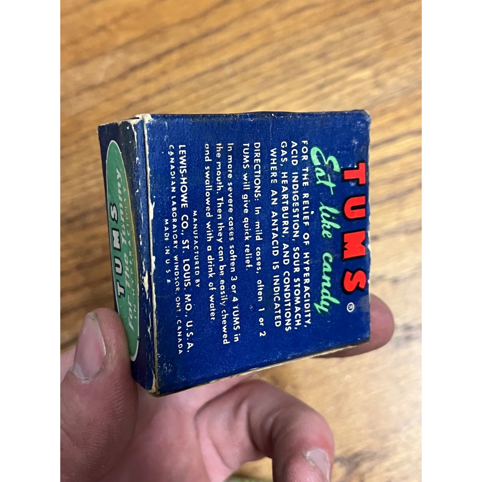 Vintage TUMS box, with 1 Roll Pharmacy Drug tore Collectible NOS