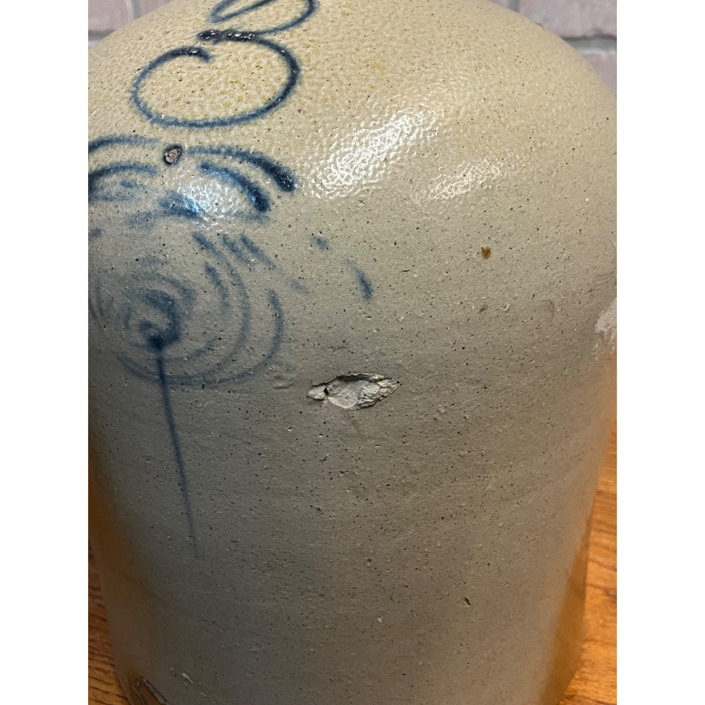 Antique Primitive 3 Gallon Salt Glaze Red Wing Beehive Stoneware Jug