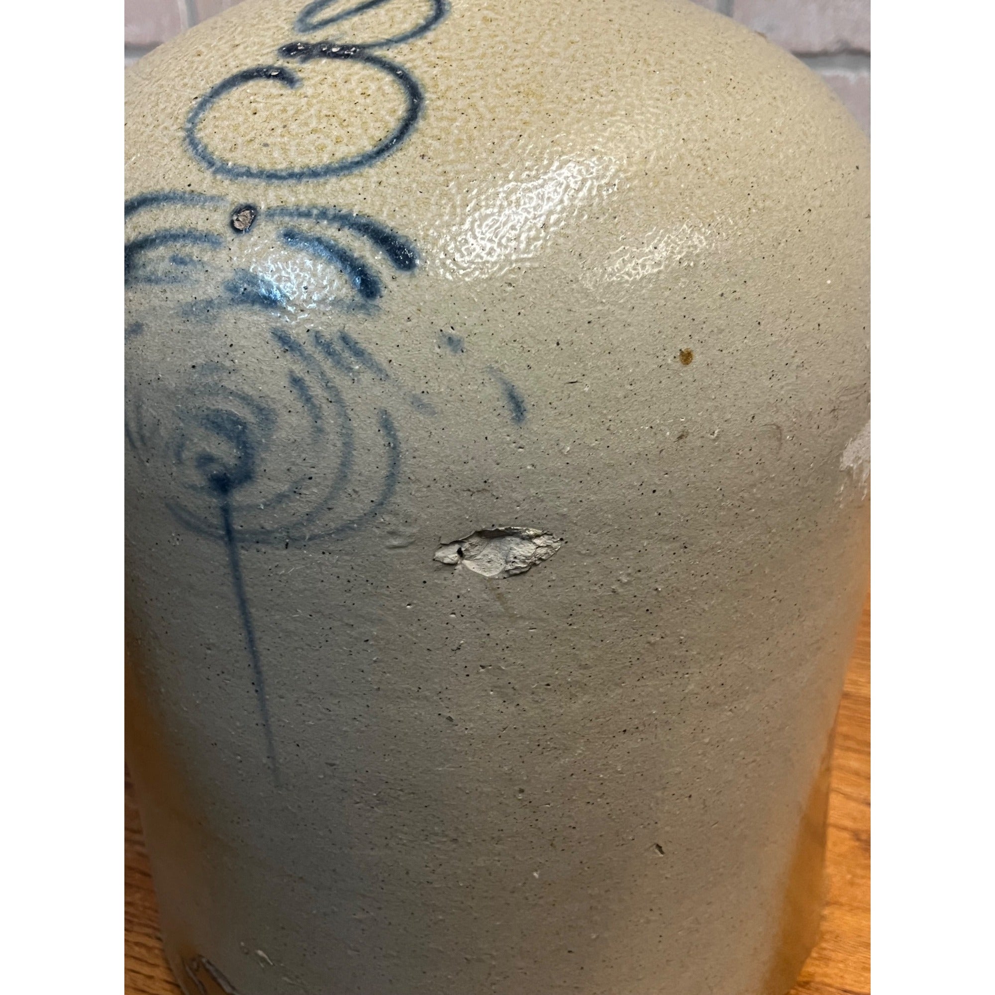 Antique Primitive 3 Gallon Salt Glaze Red Wing Beehive Stoneware Jug