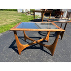 Vintage 1960s Lane "Silhouette" Walnut End Side Tables - Pair - Adrian Pearsall