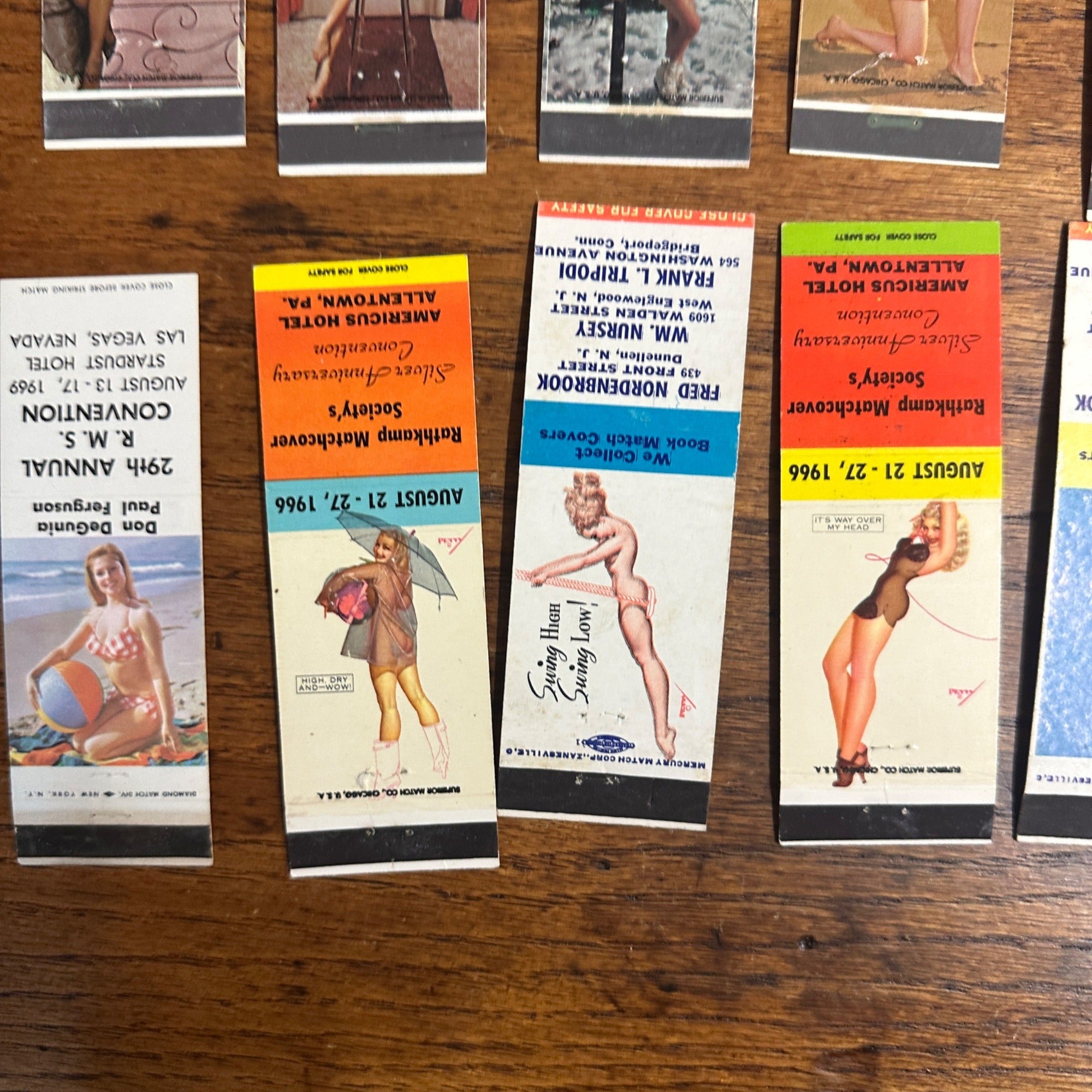 Huge Lot of 40 Vintage Advertising Matchbooks Pinup Girl Models Artwork Collectors