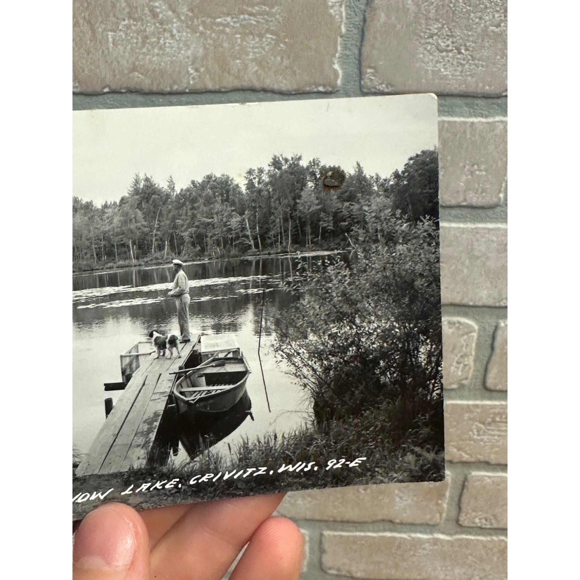 Vintage Olsen's Minnow Lake Crivitz Wisconsin Wis RPPC Photo Postcard