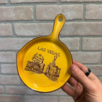 Vintage Las Vegas Neveda Casino Souvenir Ceramic Spoon Rest Skillet Fry Pan Ashtray