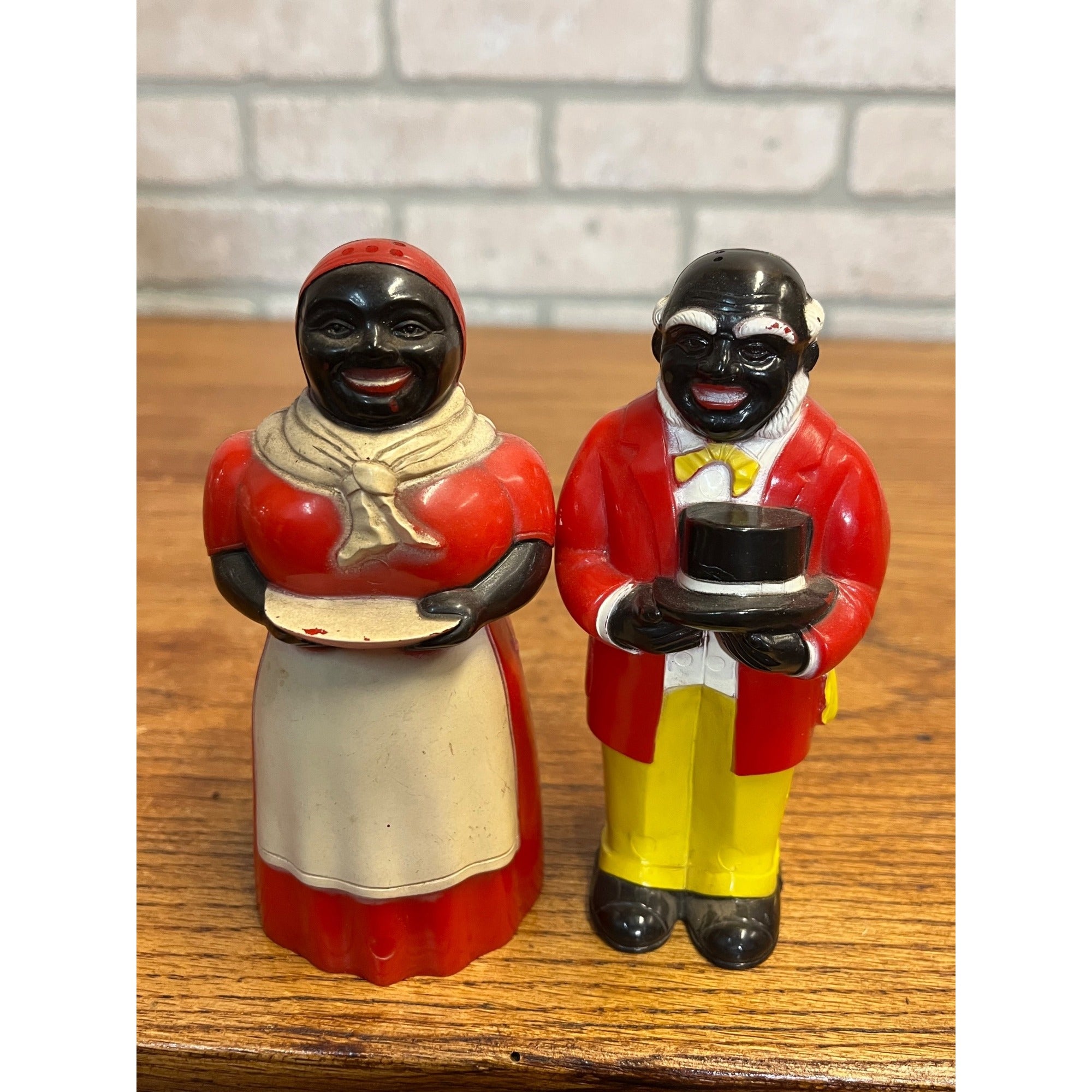 Vintage Aunt Jemima & Uncle Moses Plastic Salt & Pepper Shakers