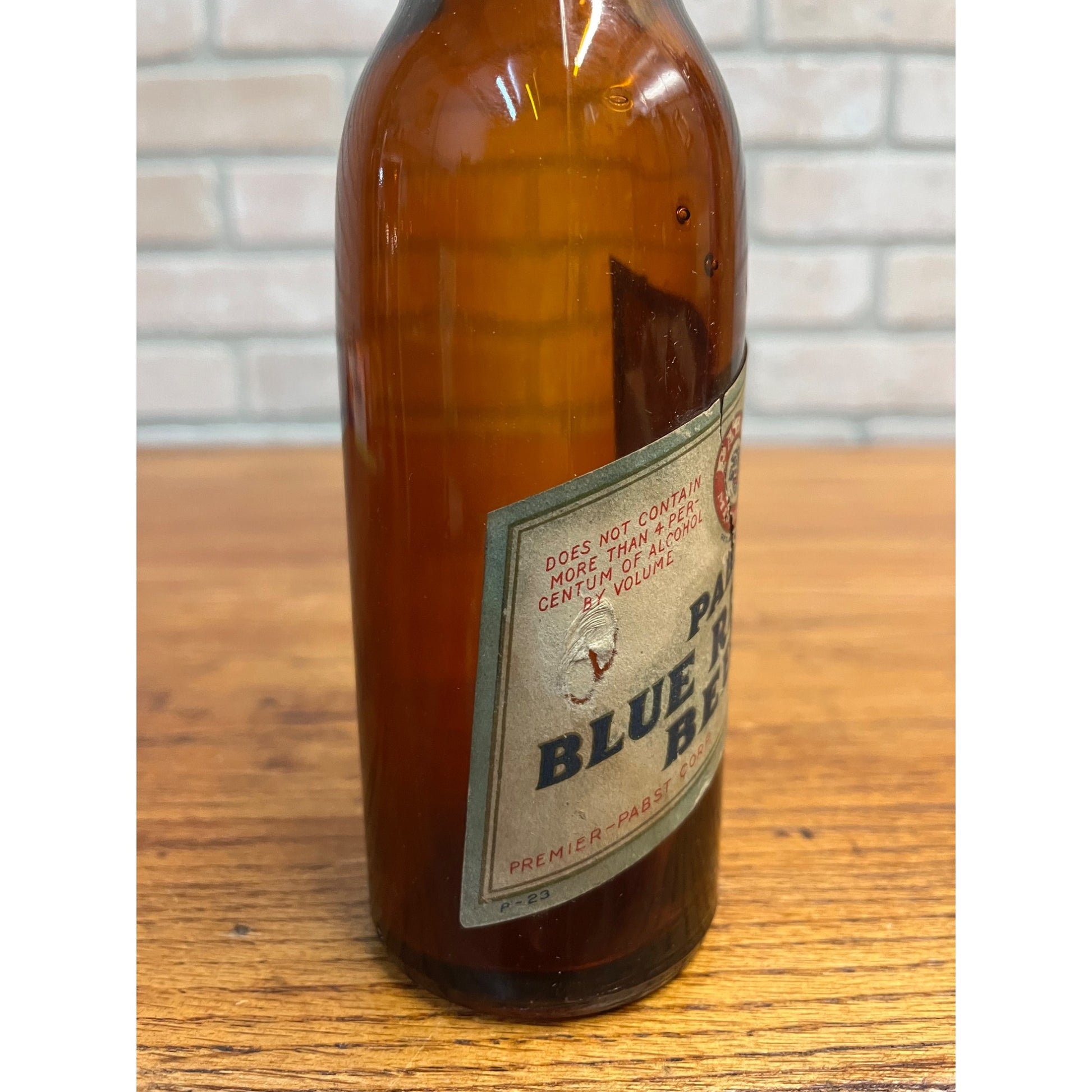 Vintage Pabst Blue Ribbon Bottle IRTP Label Premier Milwaukee, Wis 12oz