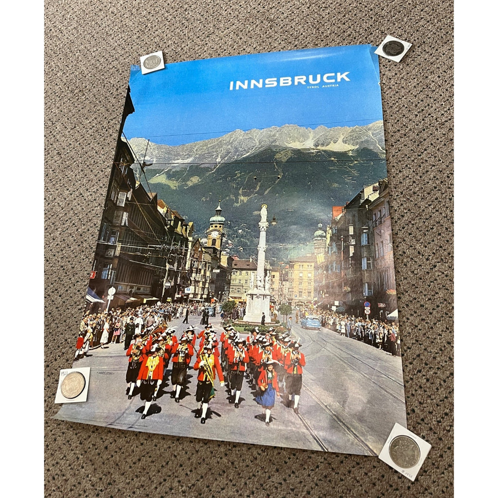 Vintage 1976 Innsbruck Tyrol Austria Travel Poster Europe Olympics Winter Games