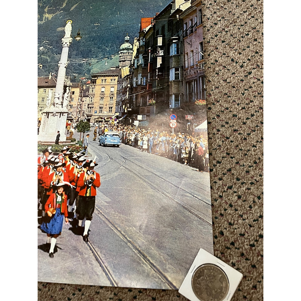 Vintage 1976 Innsbruck Tyrol Austria Travel Poster Europe Olympics Winter Games