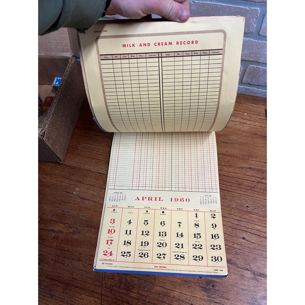 Vintage 1960 Baldwin Wisconsin Advertising Calendar Sign Grocery Co-Op