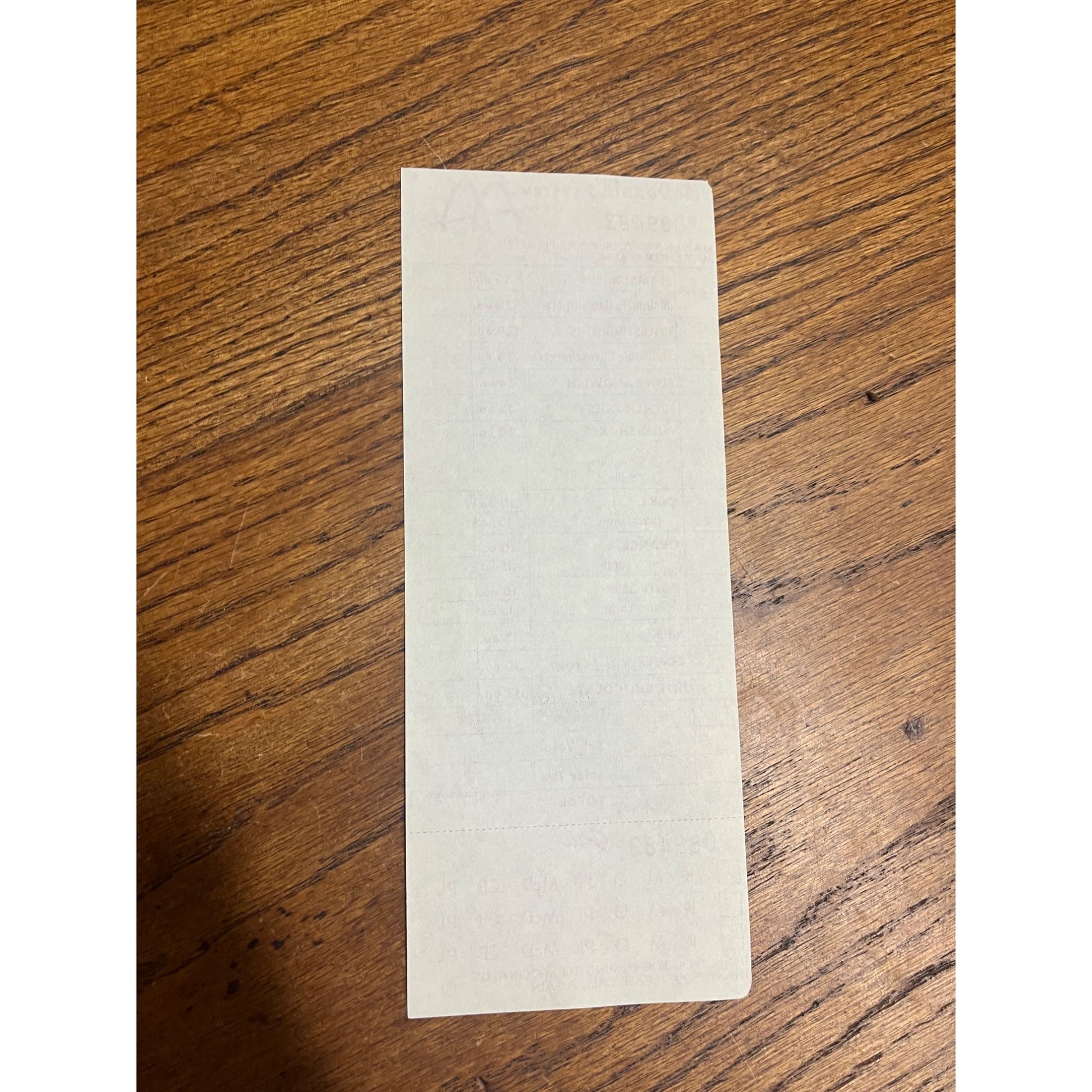 RARE Vintage 1960s McDonalds System Food Order Paper Receipt Slash M Logo