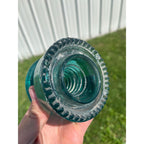 Antique Petticoat H.G. Co. Aqua Blue Green Glass Telephone Insulator Pat. 1893
