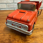 Vintage Red Buddy L GMC Pressed Steel Dump Truck Construction Toy