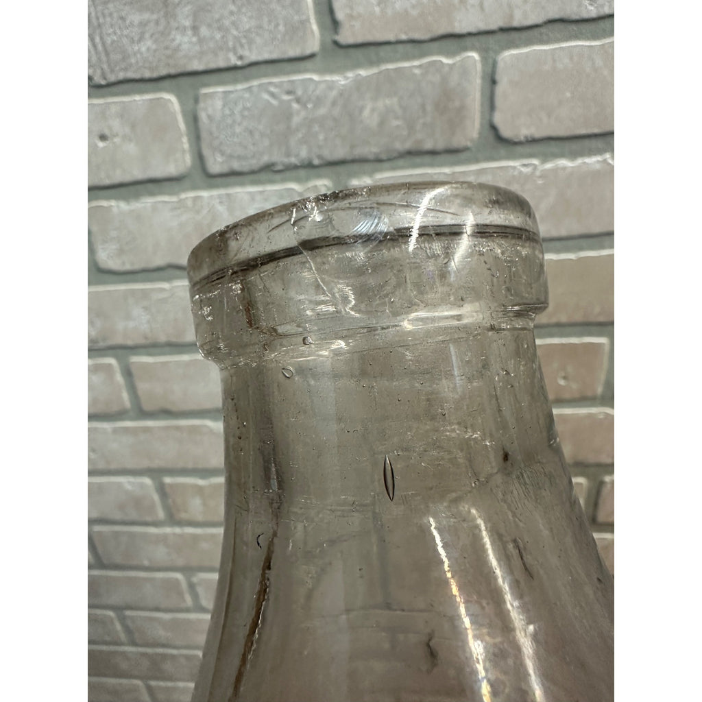 Vintage Borden's Eagle Brand Condensed Milk Co. One Quart Glass Milk Bottle
