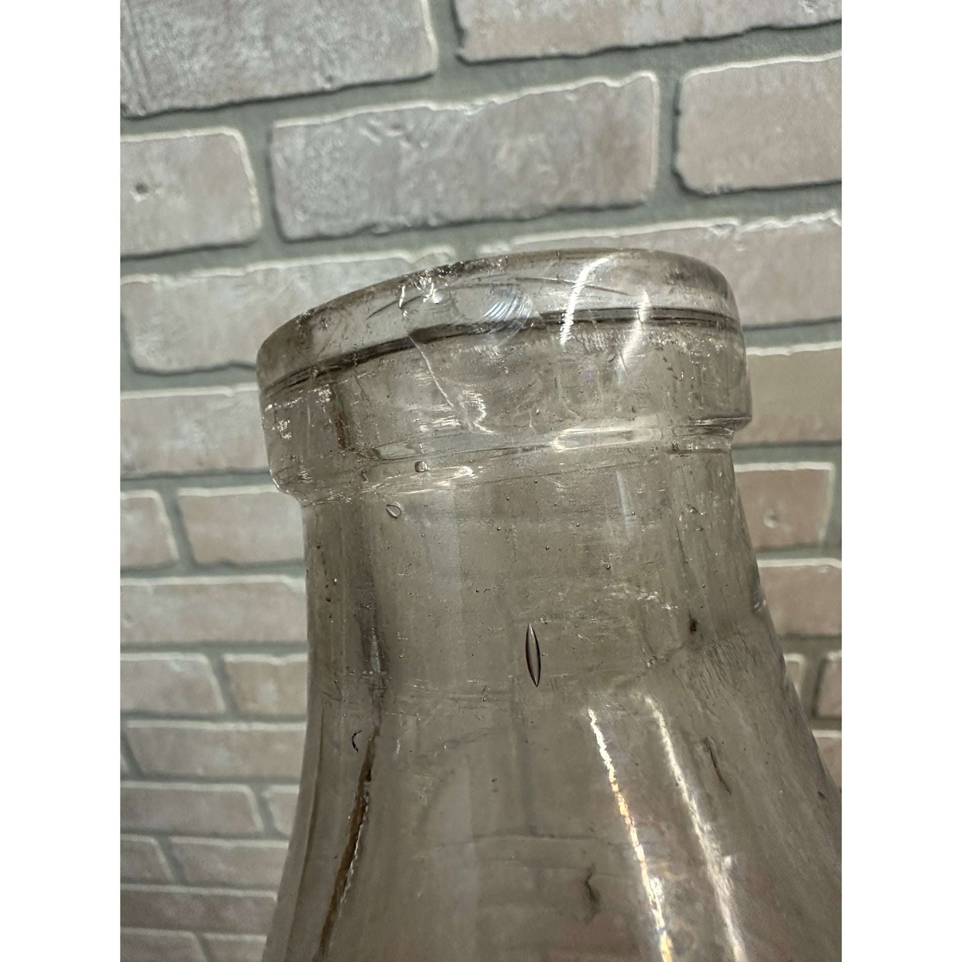 Vintage Borden's Eagle Brand Condensed Milk Co. One Quart Glass Milk Bottle