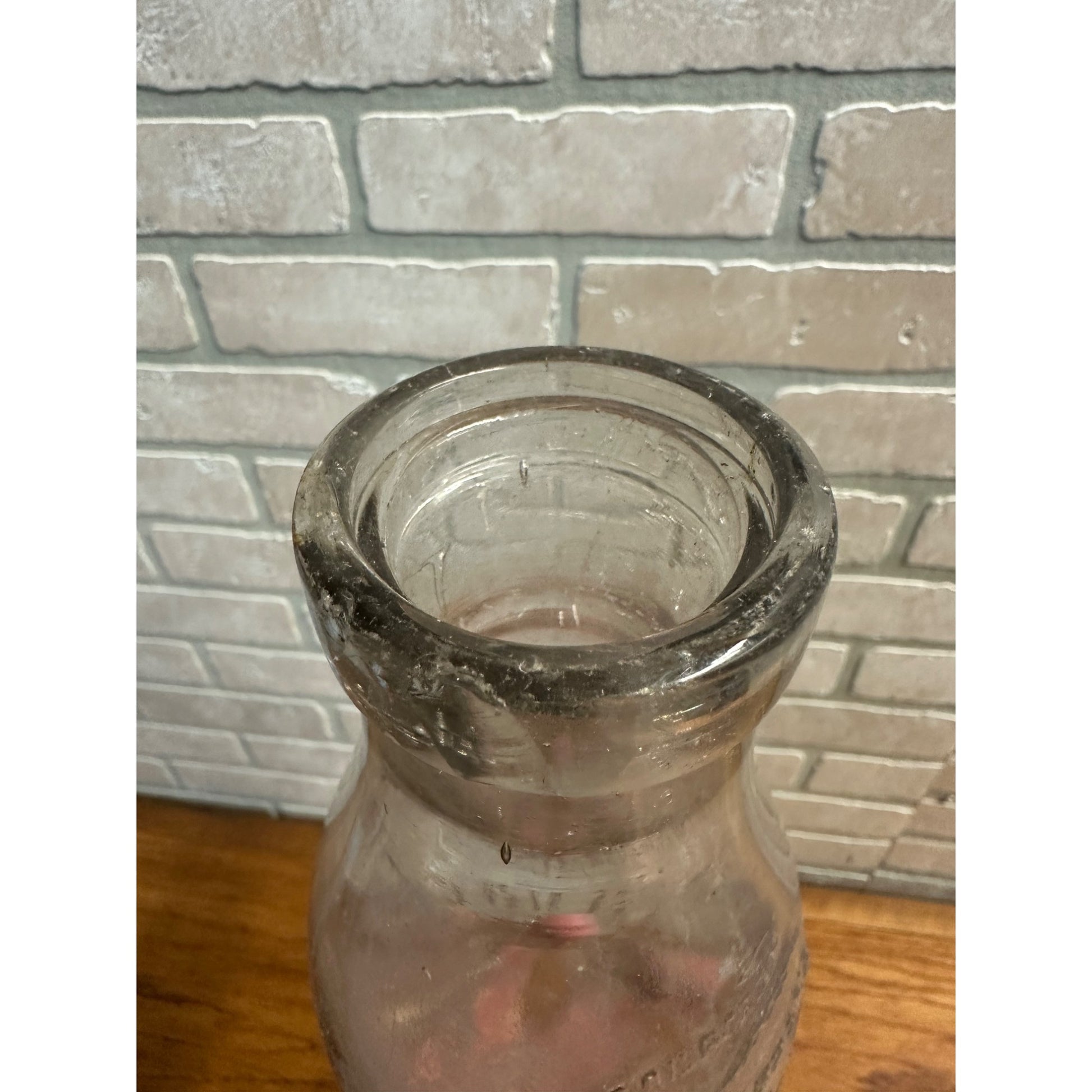 Vintage Borden's Eagle Brand Condensed Milk Co. One Quart Glass Milk Bottle