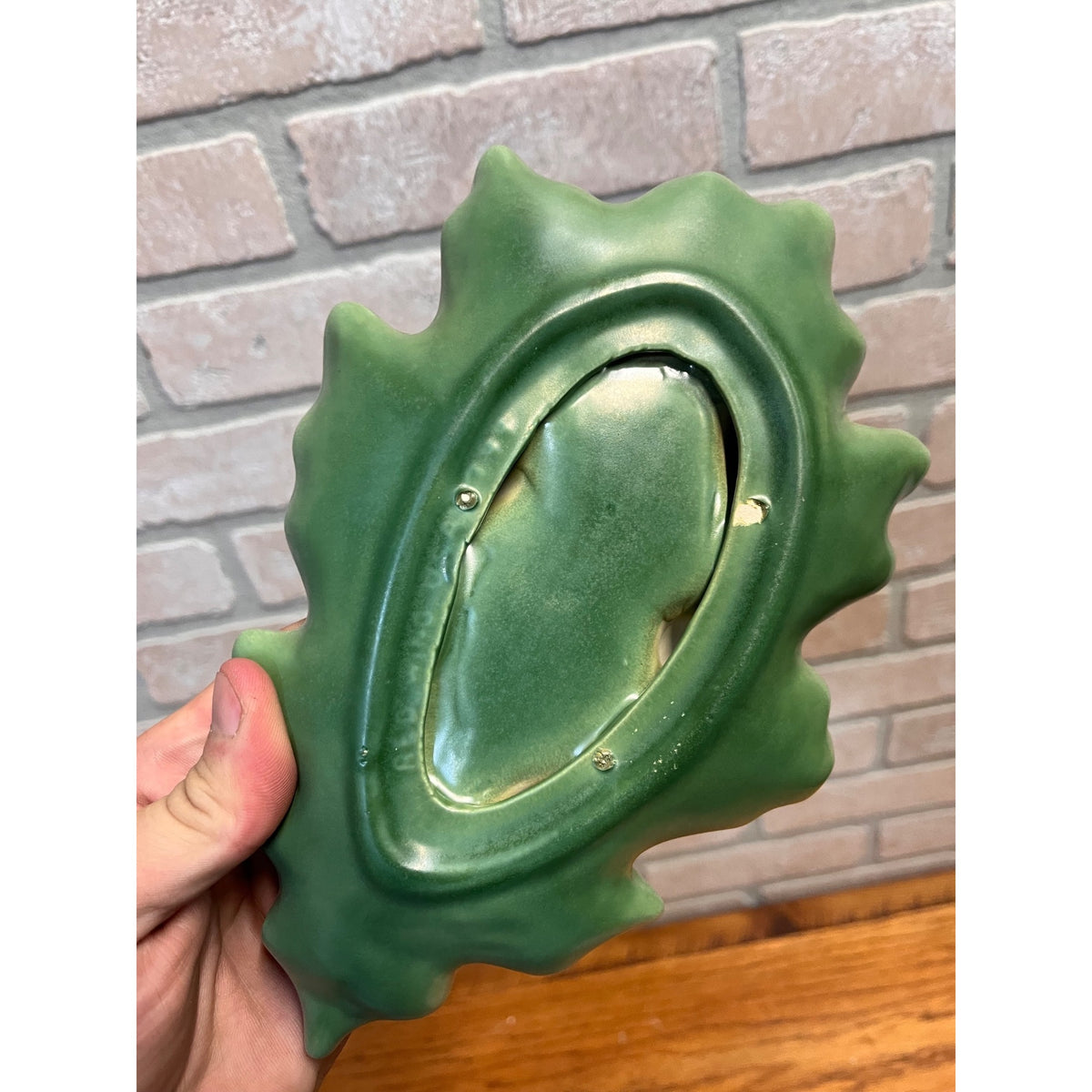 Vintage Red Wing Pottery Ashtray #744 Cypress Green 196