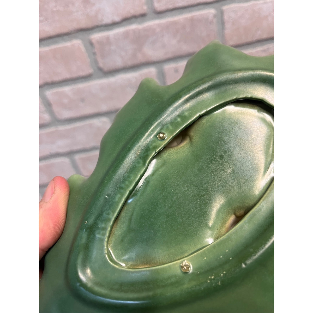 Vintage Red Wing Pottery Ashtray #744 Cypress Green 196