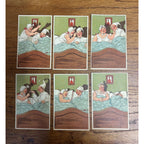 Vintage 1930s Couple in Bed Complete Postcards Set Series No. 30 S&M Funny Comedic