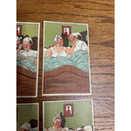 Vintage 1930s Couple in Bed Complete Postcards Set Series No. 30 S&M Funny Comedic