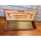 Vintage Wooden Badger Cuban Masters Cigar Box Display Long Box Ohio Factory 71