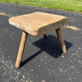 Antique Primitive 19th c. Milking Stool Farm Dairy Wooden AAFA Farmhouse 3-Leg 1800s Decor