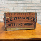 1930s Kewaunee Bottling Works Wisconsin orange Crush Wooden Case Crate Soda