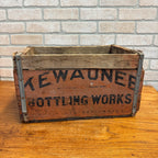 1930s Kewaunee Bottling Works Wisconsin orange Crush Wooden Case Crate Soda