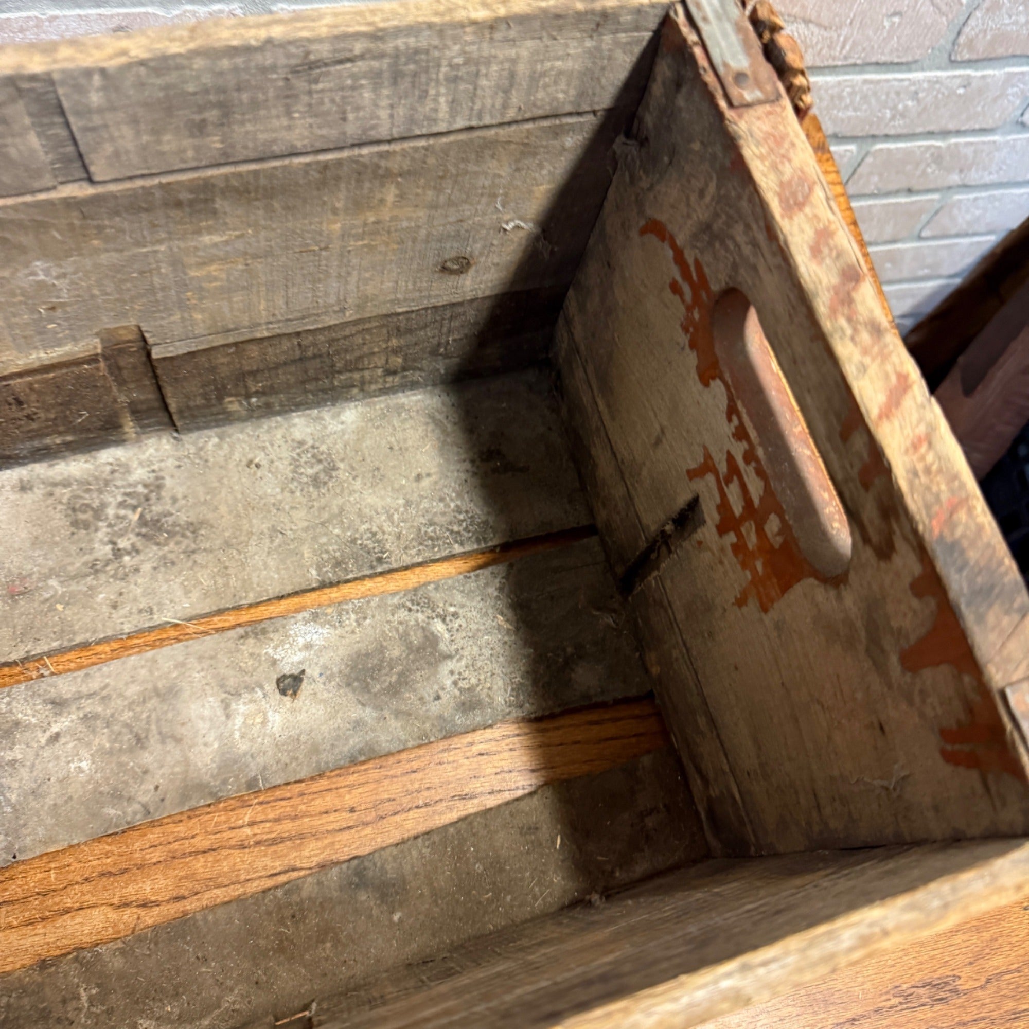 1930s Kewaunee Bottling Works Wisconsin orange Crush Wooden Case Crate Soda