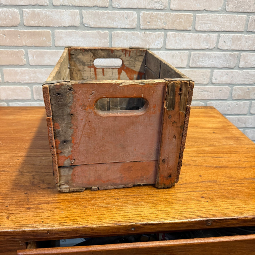 1930s Kewaunee Bottling Works Wisconsin orange Crush Wooden Case Crate Soda