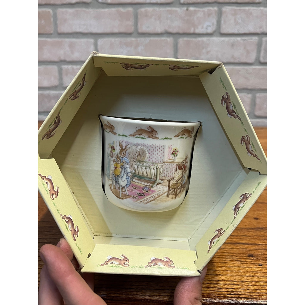NIB Royal Doulton Bunnykins 2Pc Baby Plate & Two Handled Mug NEW -England 1988