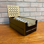 RARE Vintage 1960s MCM Georges Briard Black & White Woven Wicker Cocktail Shaker