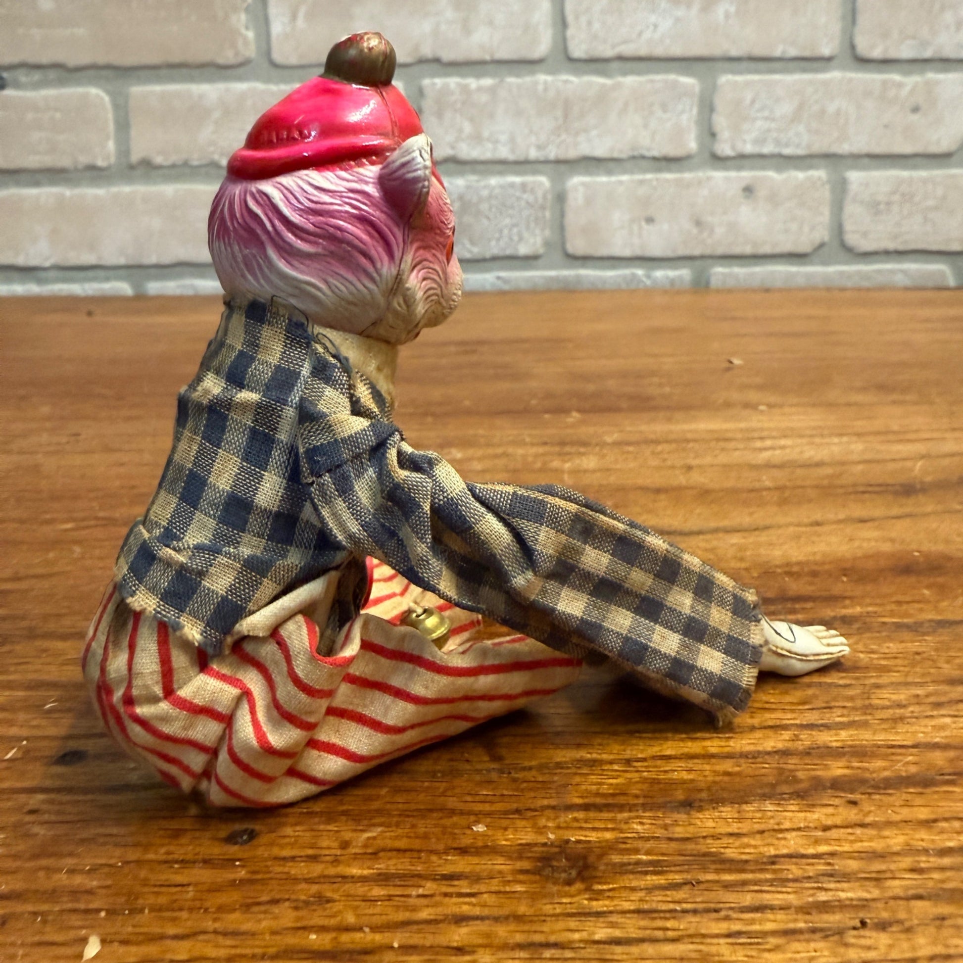 Vintage Early 1900s Windup Acrobat Bear Japan Toy - No Key - Celluloid 7"