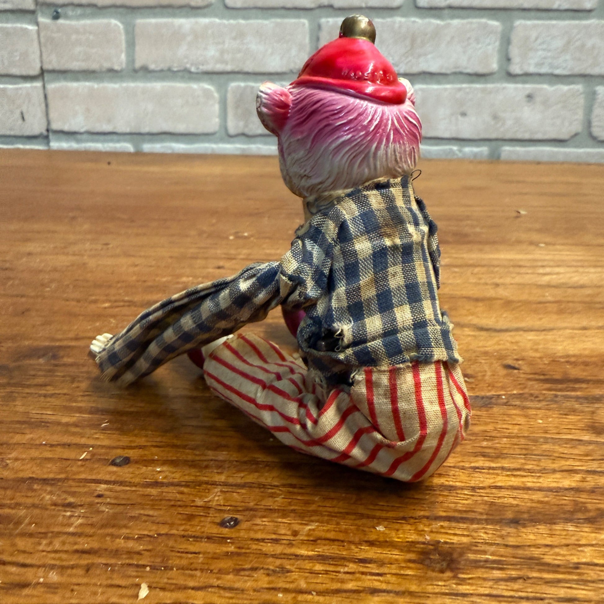 Vintage Early 1900s Windup Acrobat Bear Japan Toy - No Key - Celluloid 7"