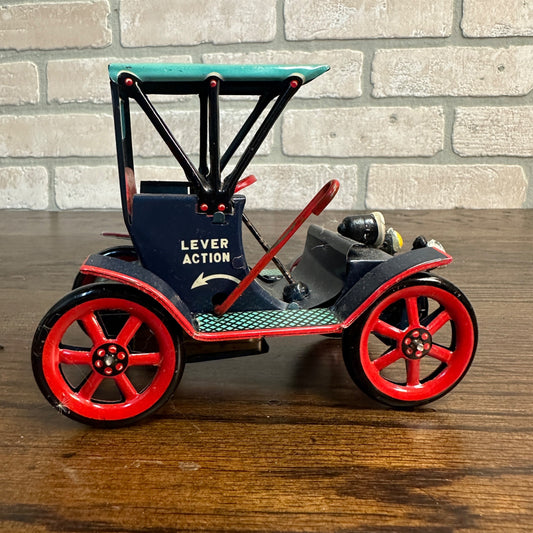 Vintage 5"  Tin Litho Friction Navy Blue MODERN TOYS Car Buggy Japan TM