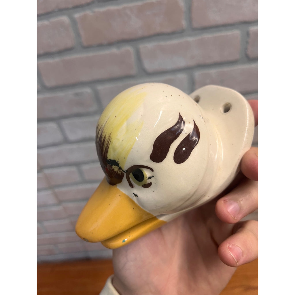 Vintage Ceramic Duck Head Towel Nibbler Holder Wall Mount 1951 Albert De Luca