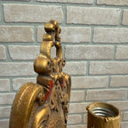 Antique Art Nouveau Victorian Wall Sconce Pair Light Fixtures Cast Iron Ornate