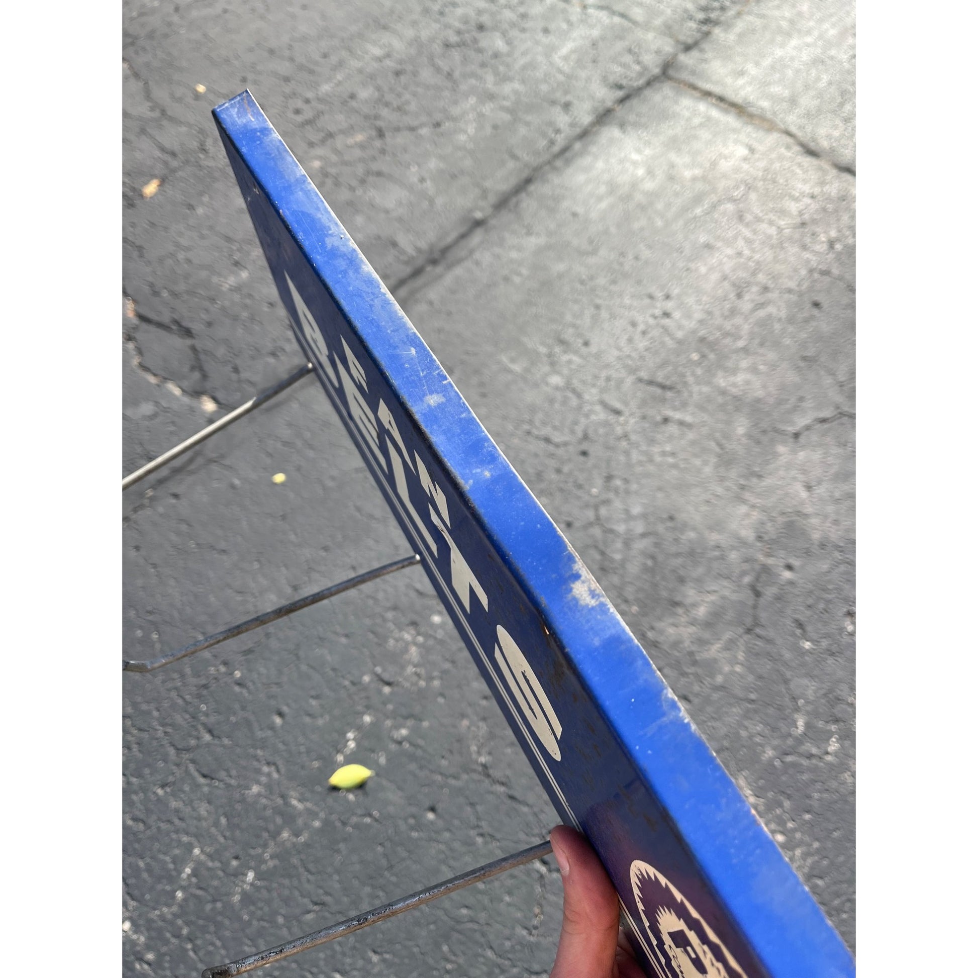 Original Vintage Pure Oil Company Radiator Hose Fan Belts Advertising Sign Rack