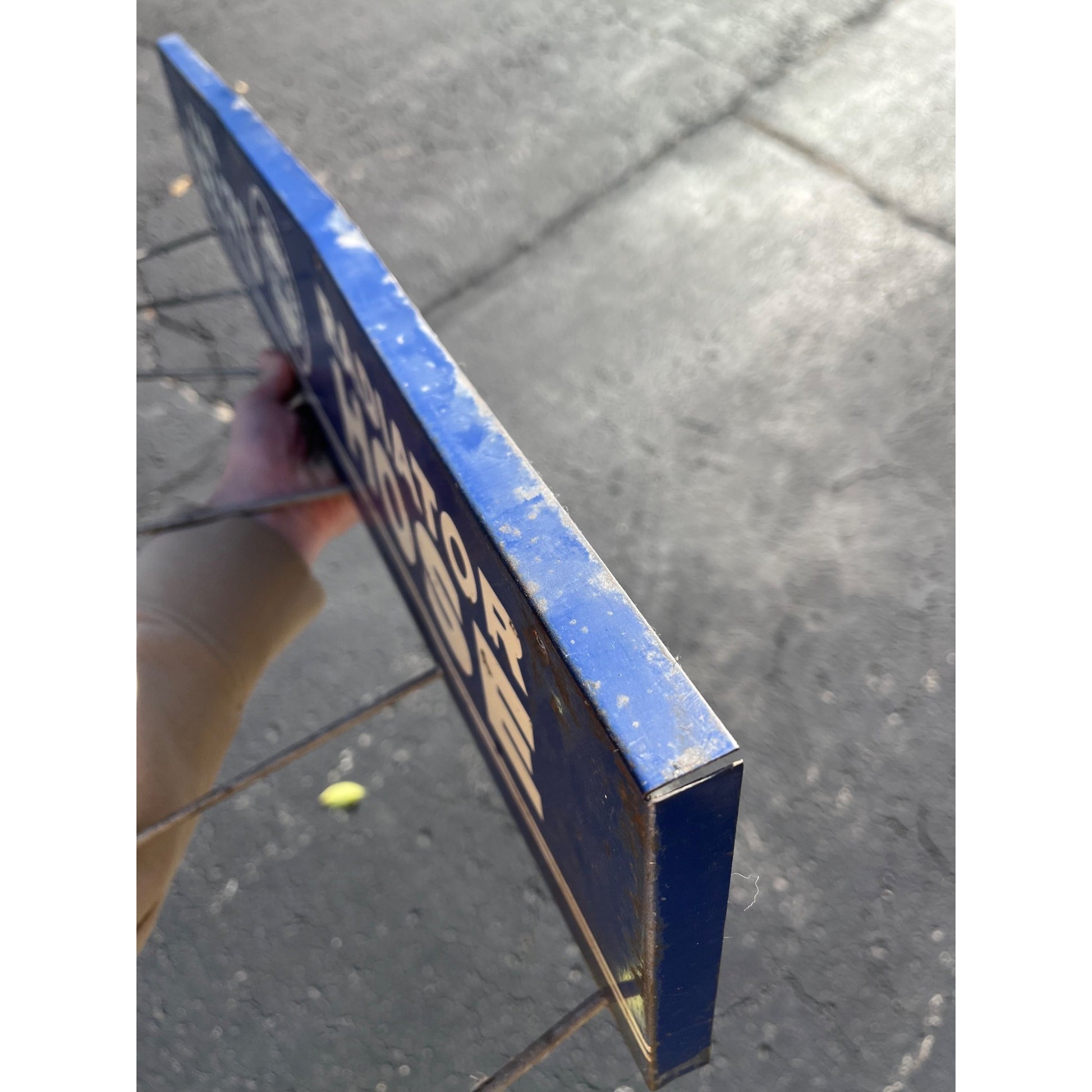 Original Vintage Pure Oil Company Radiator Hose Fan Belts Advertising Sign Rack