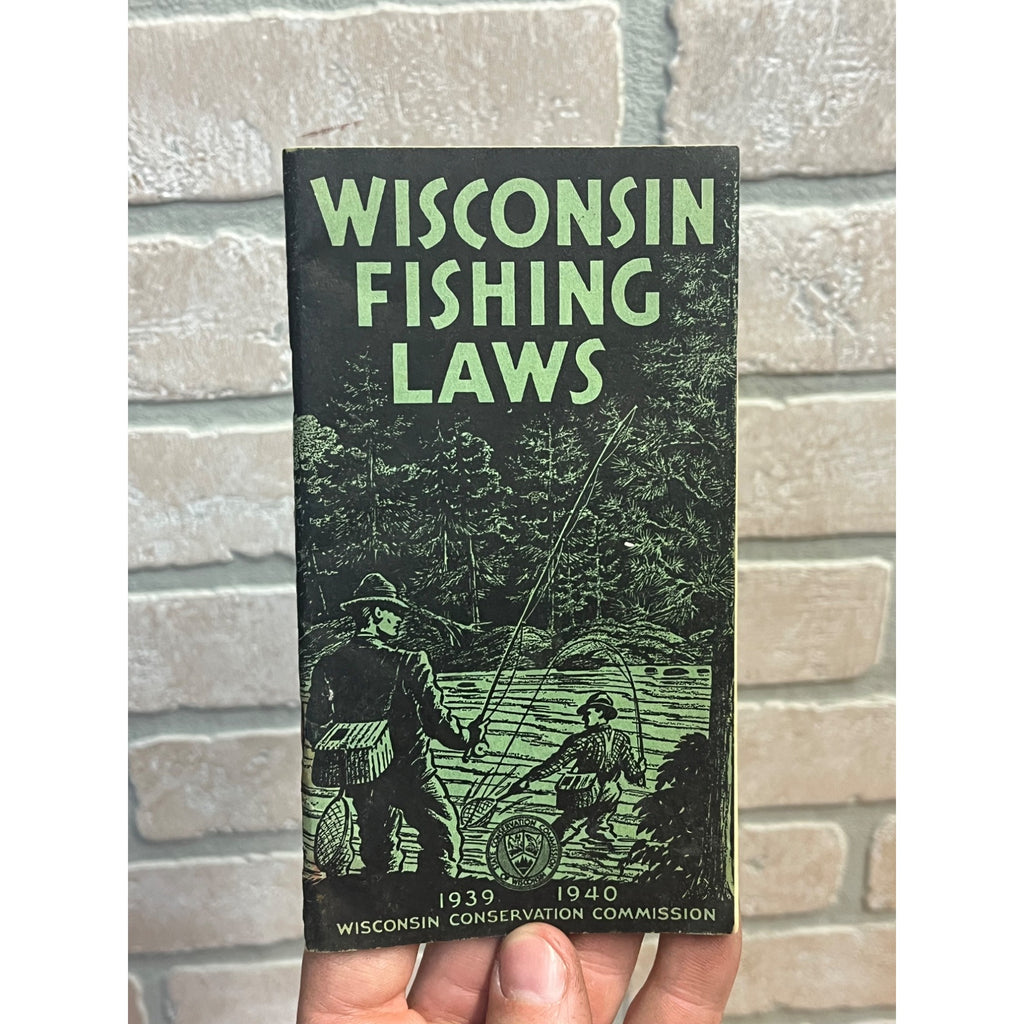 Vintage Wisconsin 1939-1940 Fishing Laws Regulations Booklet Guide