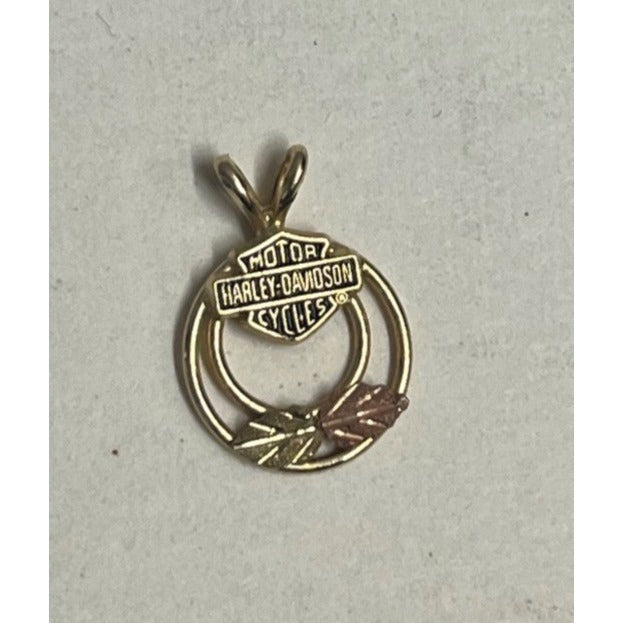 Harley Davidson 10k Black Hills Gold Necklace Pendant - Scrap 0.65 g grams