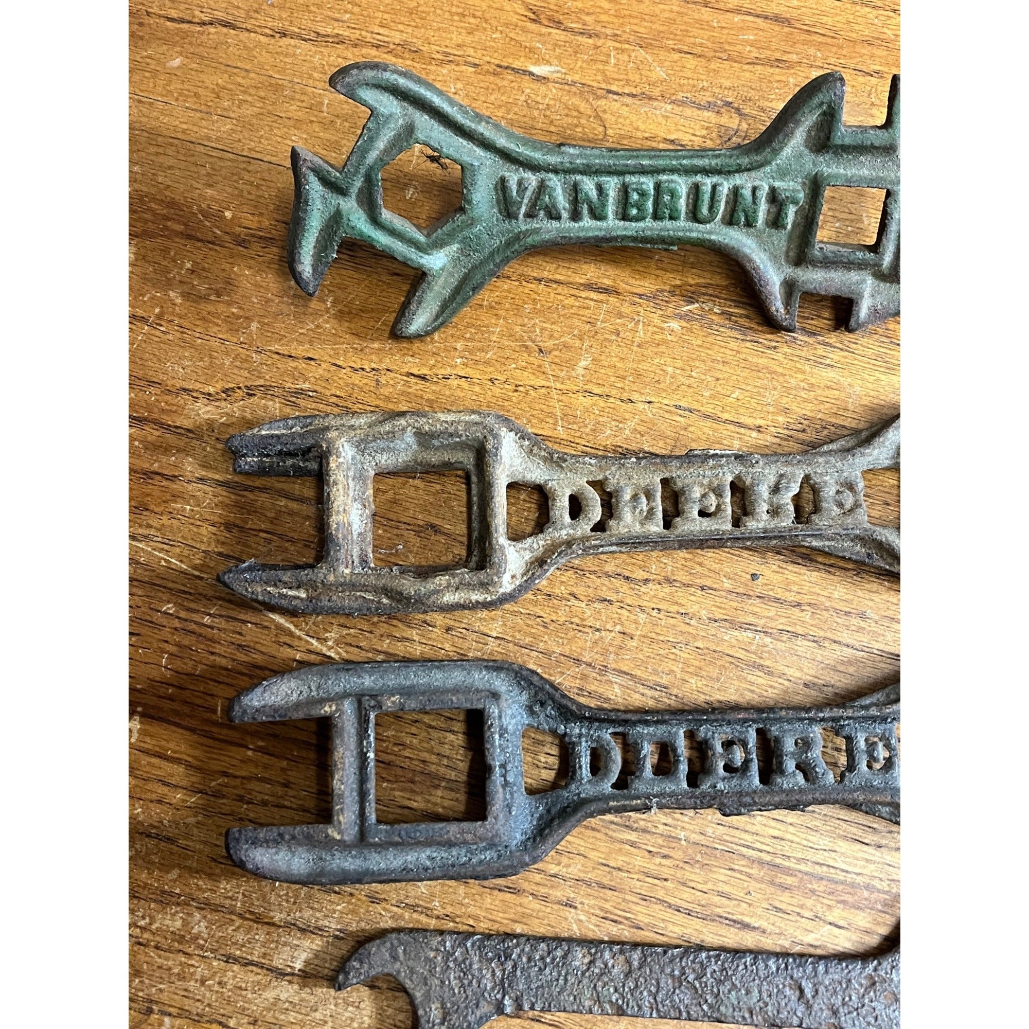 Lot John Deere Case Script Cut wrenches Van Brunt Ornate Tractor Implement Tools
