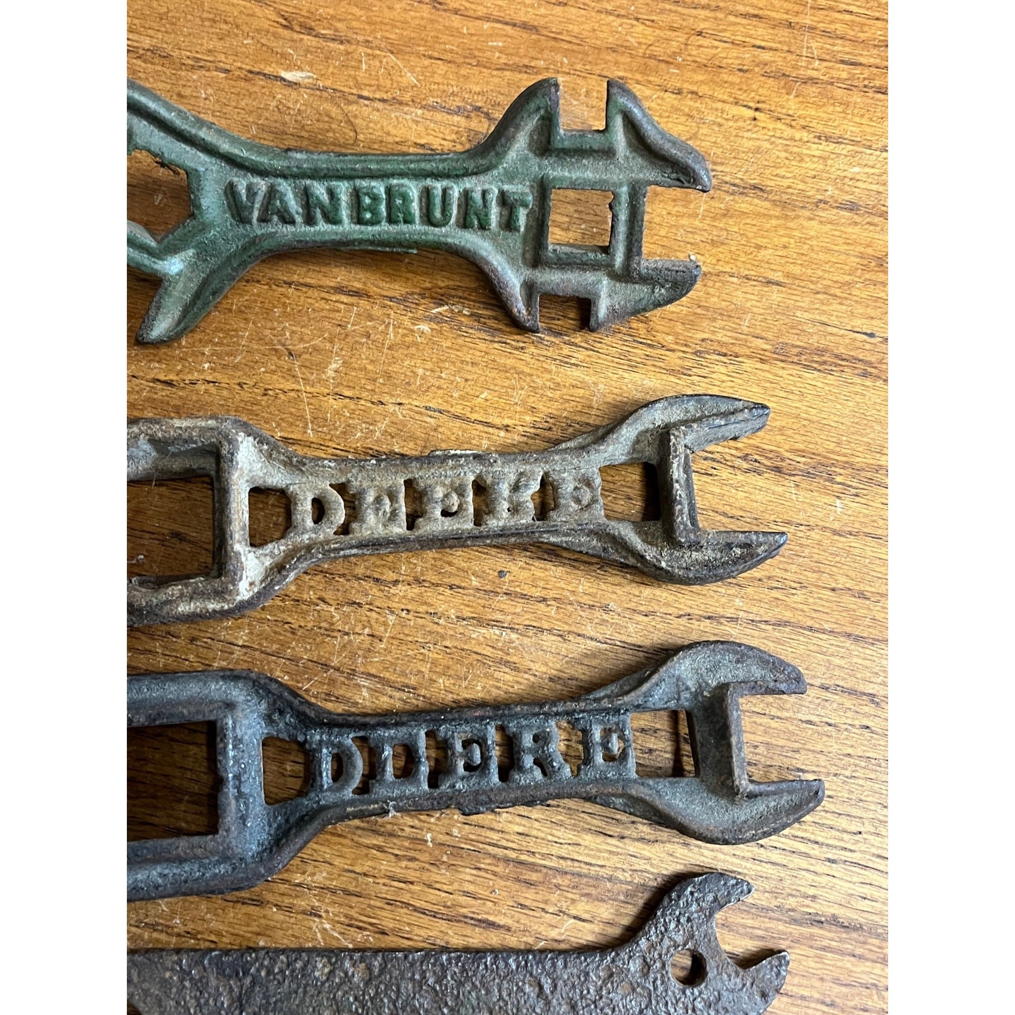 Lot John Deere Case Script Cut wrenches Van Brunt Ornate Tractor Implement Tools