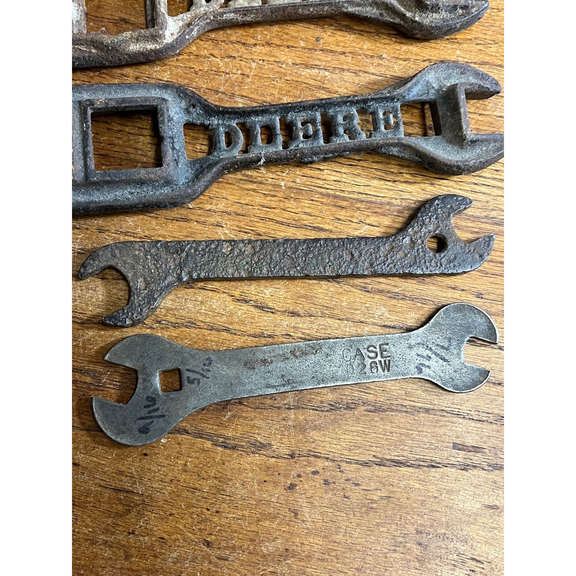 Lot John Deere Case Script Cut wrenches Van Brunt Ornate Tractor Implement Tools