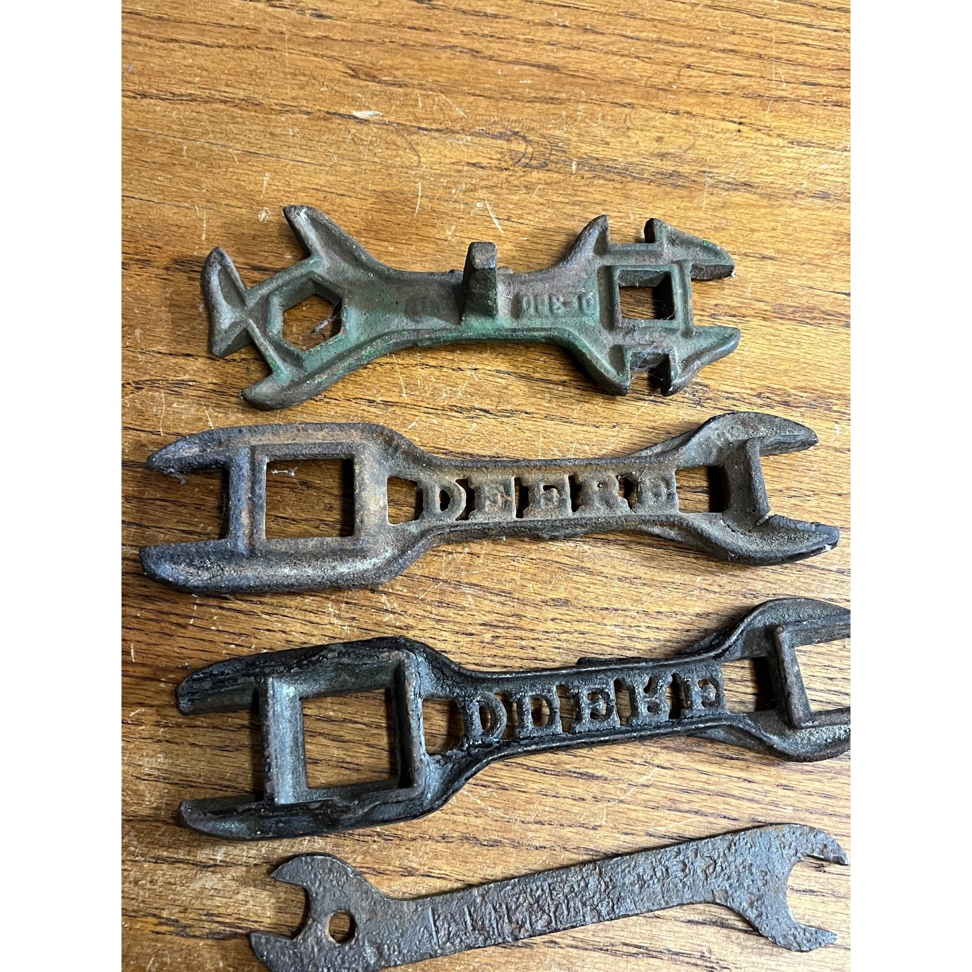 Lot John Deere Case Script Cut wrenches Van Brunt Ornate Tractor Implement Tools